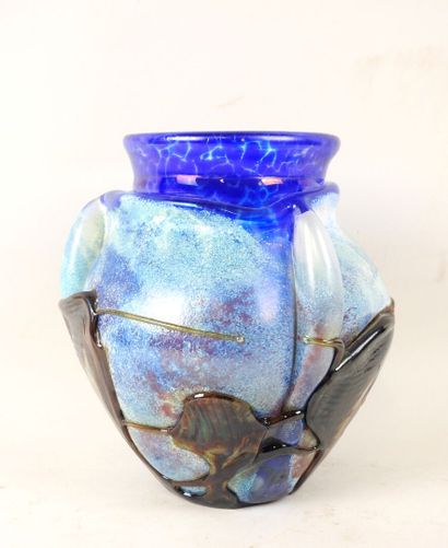 Jean-Claude NAVARO (1945-2015).
Vase en verre...