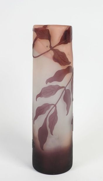 Émile GALLÉ (1846-1904).
Vase rouleau en...