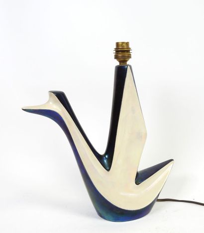 VERCERAM, attribué à.
Lampe oiseau en céramique...
