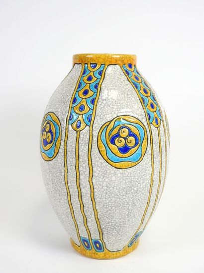 Charles CATTEAU (1880-1966) et BOCH-LA-LOUVIÈRE.
Vase...