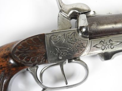 Pistolet de vénerie à percussion, double...