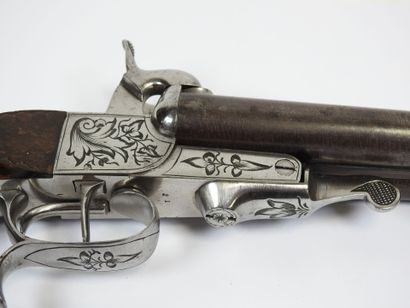 Pistolet de vénerie à percussion, double...