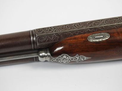 Grand pistolet à percussion, double canons...
