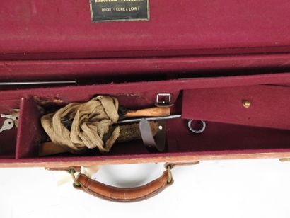 Mallette de transport de fusil en cuir Armurerie...