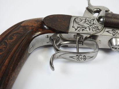 Pistolet de vénerie à percussion, double...