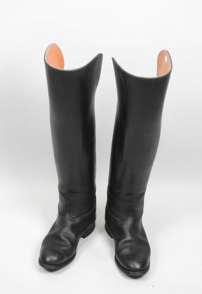 Paire de bottes de vénerie en cuir par le...