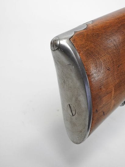 Fusil à silex à double canon en table bleui...