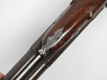 Grand pistolet à percussion, double canons...