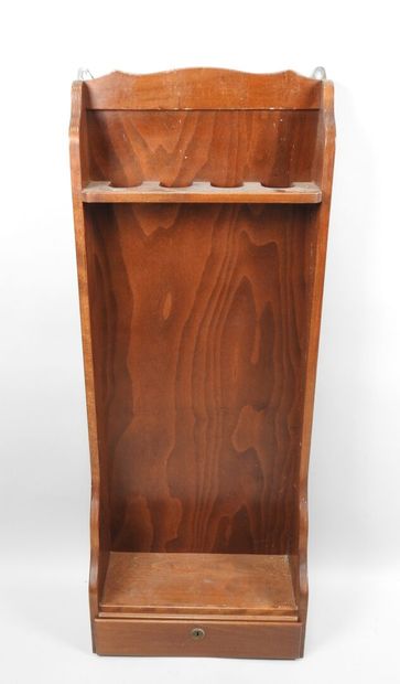 Wooden rack for four rifles, lower part with...