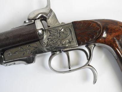 Pistolet de vénerie à percussion, double...