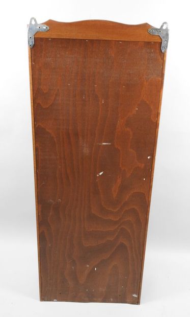 Wooden rack for four rifles, lower part with...