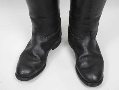 Paire de bottes de vénerie en cuir par le...