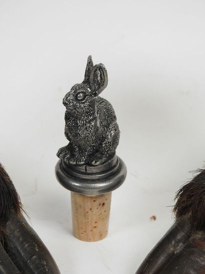 Set comprising: two naturalized boar feet...