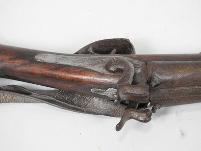 Fusil de chasse à broches, canons juxtaposés,...