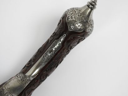 Grand pistolet à percussion, double canons...