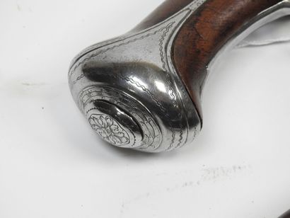 Longue paire de pistolets à silex, platines...