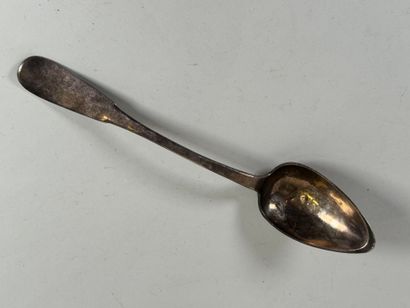 Cuillère à ragoût en argent, poinçon Minerve,...