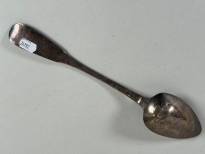 Cuillère à ragoût en argent, poinçon Minerve,...