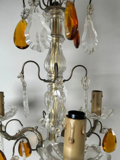 Lustre en laiton à trois bras de lumière...