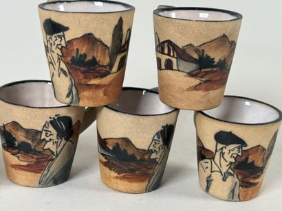 CIBOURE-VE-GAITAUD.
Cinq petites tasses à...
