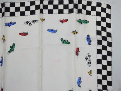 Small silk scarf decorated with small racing...