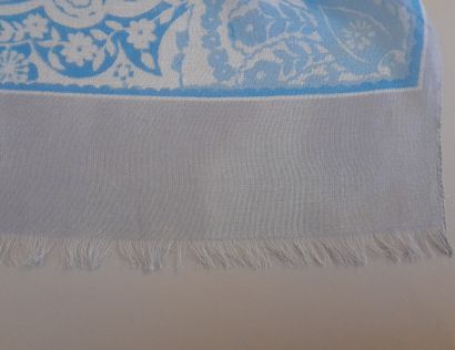 MASERATI.
Cotton and silk fringed scarf decorated...