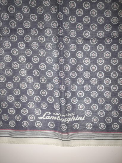 LAMBORGHINI.
Cotton and silk scarf decorated...