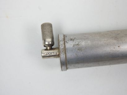 Motorcycle tire pump from the 30's in nickel-plated...