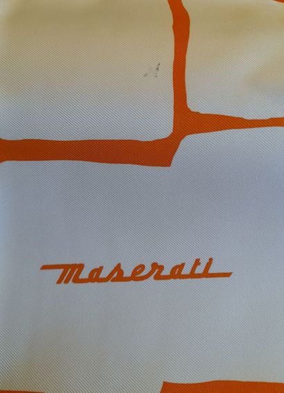 MASERATI.
Silk twill square with geometric...