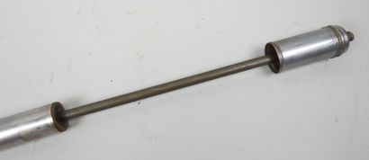 Motorcycle tire pump from the 30's in nickel-plated...