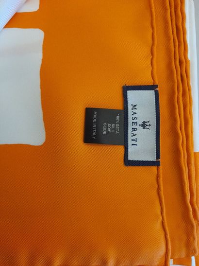 MASERATI.
Silk twill square with geometric...