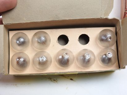 Lot of three new 6V headlight bulbs in original...
