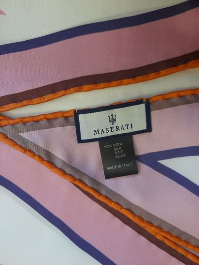 MASERATI.
Double point in silk twill decorated...