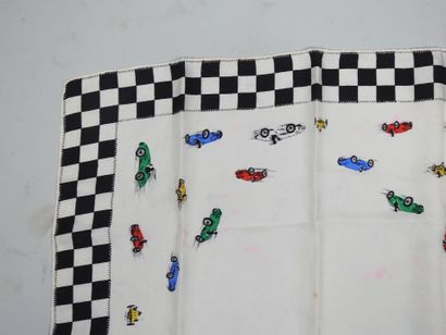 Small silk scarf decorated with small racing...
