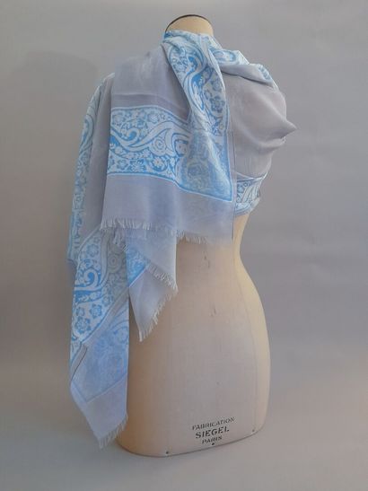 MASERATI.
Cotton and silk fringed scarf decorated...