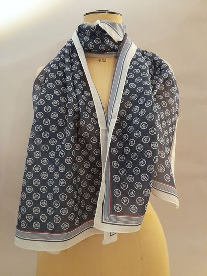 LAMBORGHINI.
Cotton and silk scarf decorated...