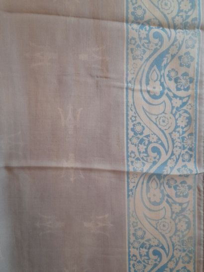 MASERATI.
Cotton and silk fringed scarf decorated...