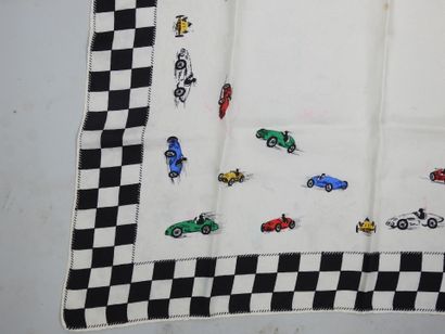 Small silk scarf decorated with small racing...