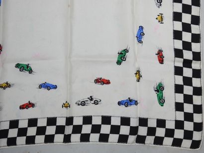 Small silk scarf decorated with small racing...
