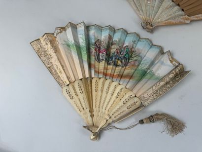CHINA, Canton.
16-strand lacquer fan with...