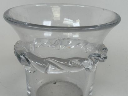 DAUM France.
Large crystal vase.
H. 18 c...