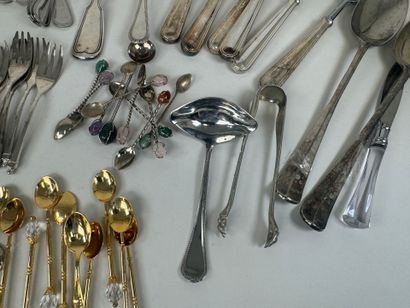 Large set of silver, gilt and stainless steel...