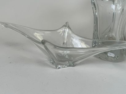 DAUM France.
Large molded crystal vase.
H....