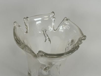 SCHNEIDER, attributed to.
Large crystal vase...