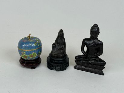 Lot including :
- small cloisonné bronze...