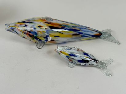 MURANO, 20th century.
Large fish in colored...