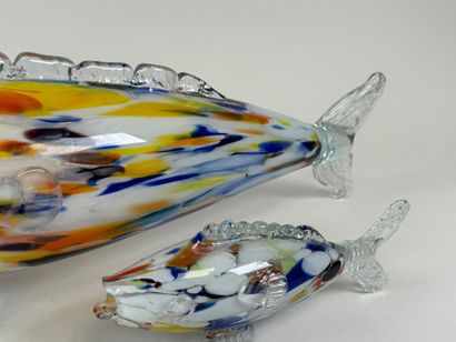 MURANO, 20th century.
Large fish in colored...