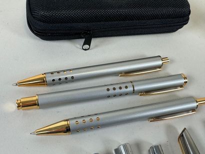 WATERMANN.
Collection of six ballpoint and...