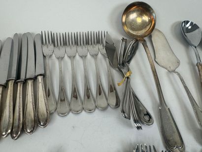 Large set of silver, gilt and stainless steel...