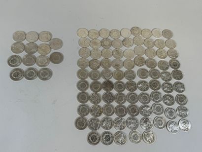 Lot of silver coins including 86 pieces of...